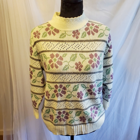 Sweaters Vintage Floral Sweater Poshmark